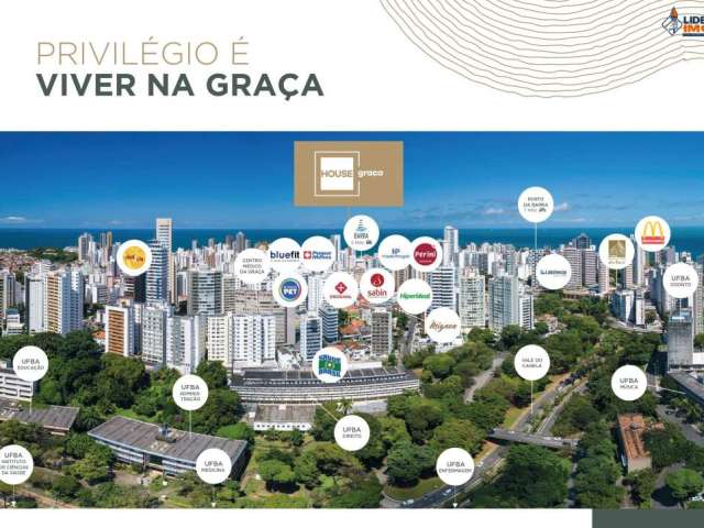 Apartamento residencial para Venda no Condomínio House Graça, Salvador 1 quarto, 1 sala, 1 banheiro, 1 vaga 32,00 m² área total.