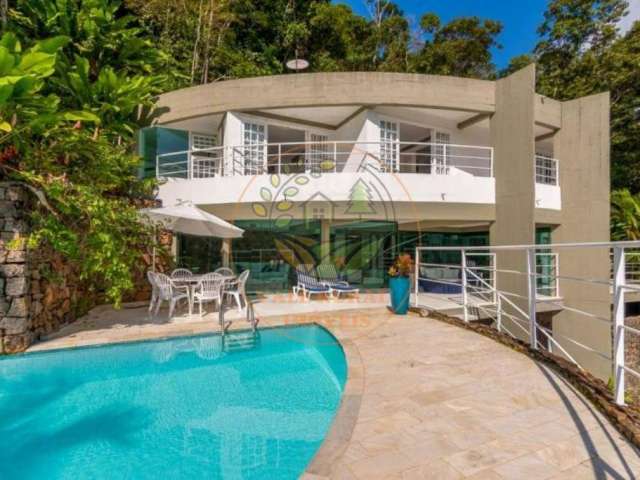 Belíssima casa com vista para o mar em ubatuba / porteira fechada - ca00073