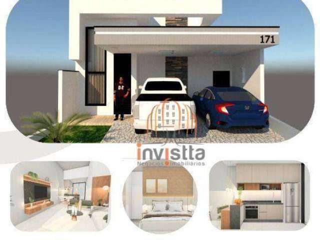 Casa com 3 dormitórios à venda, 119 m² por R$ 850.000,00 - Residencial Terras da Estância - Paulínia/SP