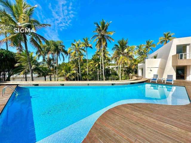 Casa à venda com heliponto de frente para o mar - 6 suítes - Piscina e churrasqueira - 12 vagas - Praia do Pernambuco, Guarujá/SP