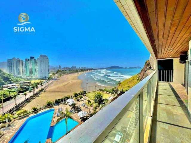 FRENTE MAR - Apartamento com 3 dormitórios à venda na Praia das Pitangueiras - Guarujá/SP.