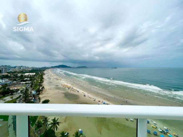 Cobertura alto padrão de frente para o mar com 5 suítes, lazer e 4 vagas - Praia da Enseada, Guarujá.