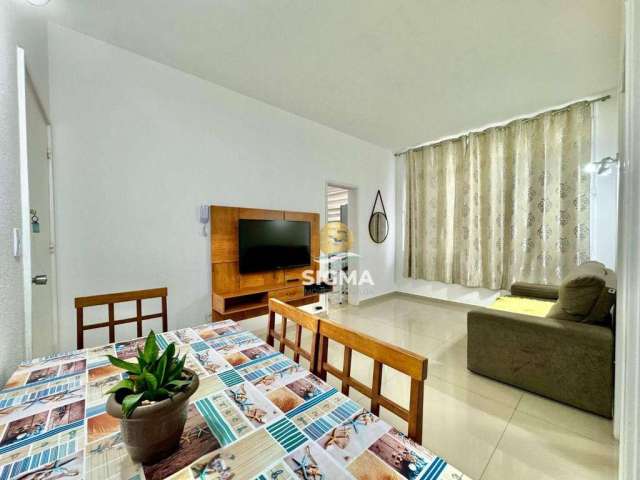 PERTO DO MAR - Apartamento com 1 dormitório à venda na Praia das Pitangueiras Guarujá/SP.