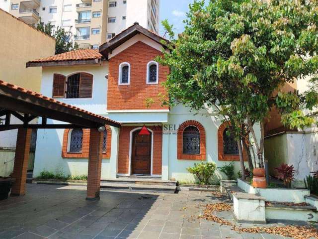 Sobrado com 3 dormitórios, 190 m² - venda por R$ 4.000.000,00 ou aluguel por R$ 9.300,00/mês - Ipiranga - São Paulo/SP