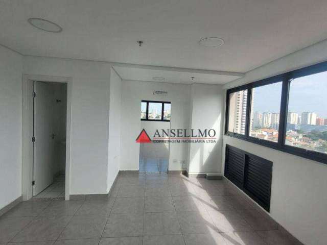 Sala, 38 m² - venda por R$ 320.000,00 ou aluguel por R$ 2.370,00/mês - Vila Assunção - Santo André/SP