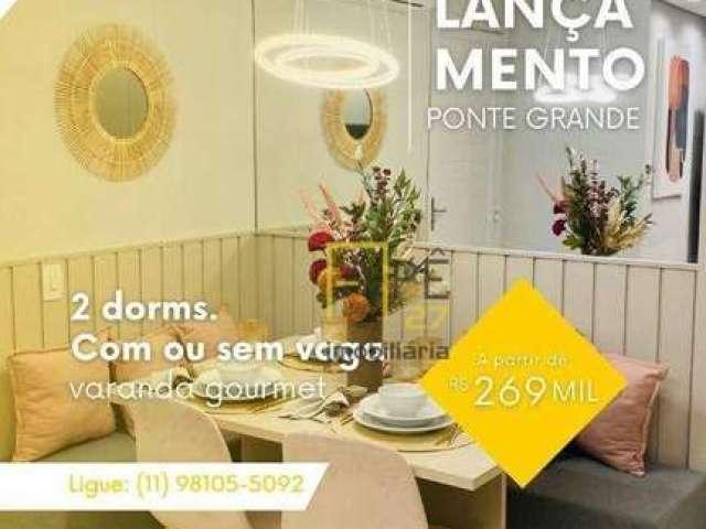 Apartamento com 2 dormitórios à venda, 38 m² por R$ 269.999,00 - Ponte Grande - Guarulhos/SP