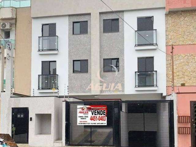 Cobertura com 2 VAGAS de garagem, à venda, 42 m² + 42 m² por R$ 450.000 - Vila Pires - Santo André/SP