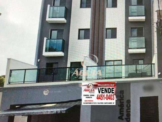 Apartamento com 2 dormitórios à venda, 47 m²+ 12,8  terraço por R$ 429.000 - Vila América - Santo André/SP