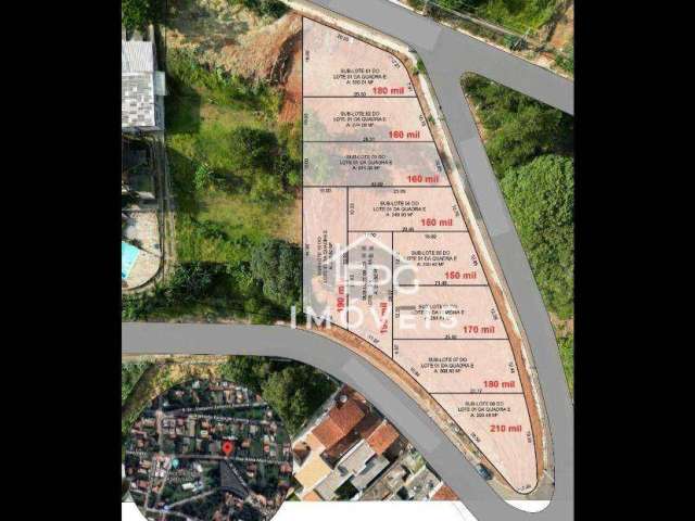 Lotes de 230 a 310 m² - A partir de R$ 150.000,00 a R$ 210.000,00 - Jd Santo Antonio - Atibaia/SP