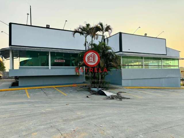 Excelente oportunidade de ponto comercial para locação no Parque Meia Lua, Jacareí-SP: 5 salas, 2 banheiros, 10 vagas de garagem, 800m²!