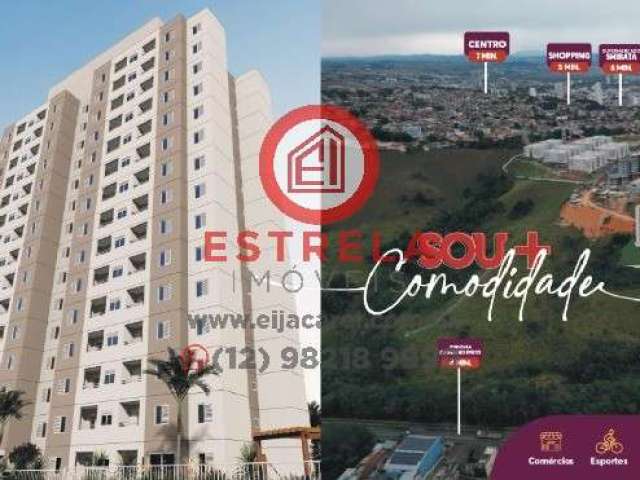 Apartamento à venda em Jacareí-SP no Loteamento Jardim Sol Nascente: 2 quartos, 1 sala, 1 banheiro, 1 vaga, 47,14 m² de área.