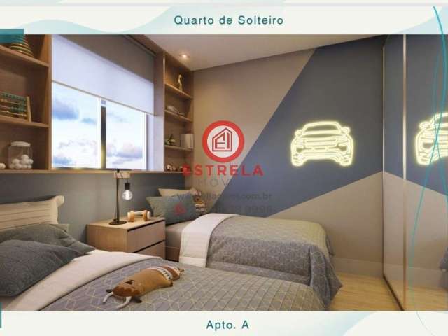 Apartamento à venda em Jacareí-SP, Jardim Elza Maria: 2 quartos, 1 sala, 1 banheiro, 1 vaga, 44,06m². Venha conferir!