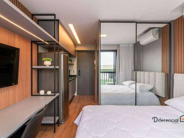 Studio com 1 dormitório para alugar, 19 m² por R$ 2.680,00/mês - Água Verde - Curitiba/PR