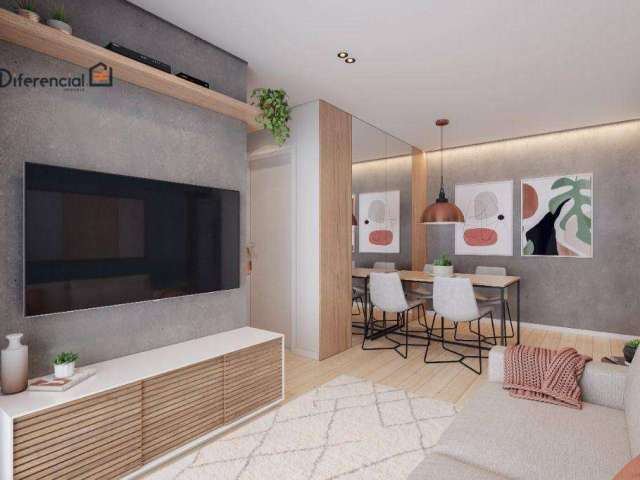 Apartamento com 2 dormitórios à venda, 52 m² por R$ 360.720,00 - Xaxim - Curitiba/PR