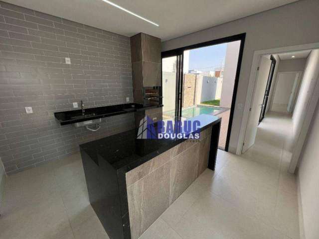 Vende-se Linda casa térrea com um Projeto Arquitetônico inteligente e interativo no Condomínio Primor das Torres, com 03 suítes, piscina com cascata.