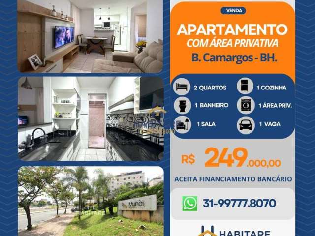 Apartamento com área privativa no bairro Camargos/BH.