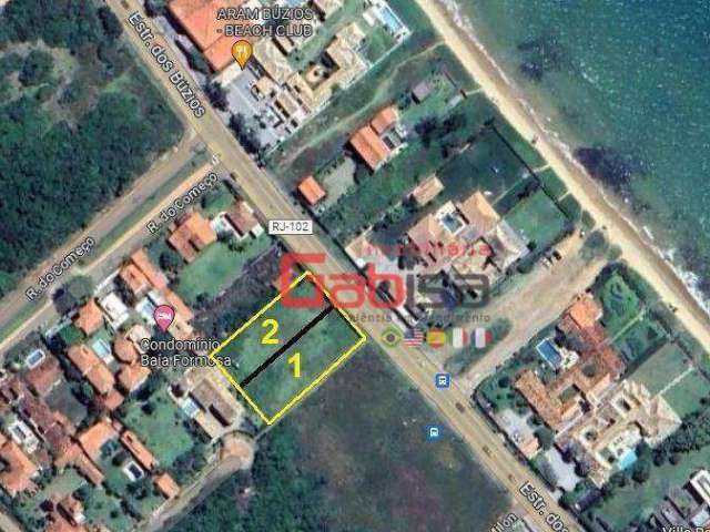 Terreno à venda, 1900 m² por R$ 1.900.000,00 - Marina - Armação dos Búzios/RJ