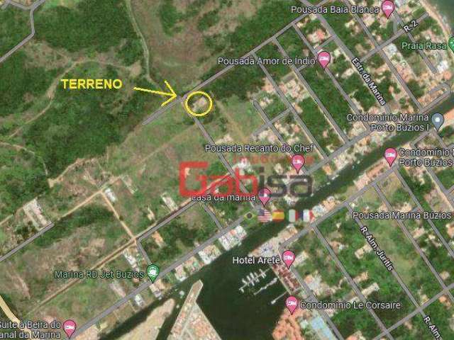 Terreno à venda, 1000 m² por R$ 340.000,00 - Marina - Armação dos Búzios/RJ