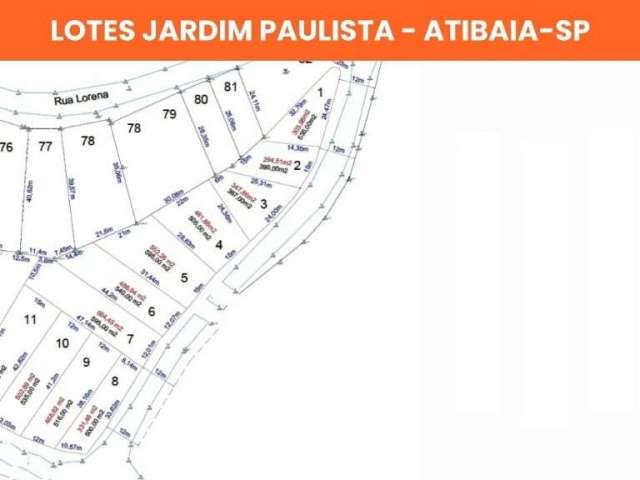 Terreno à venda, 500 m² por R$ 110.000 - Jardim Paulista - Atibaia/SP