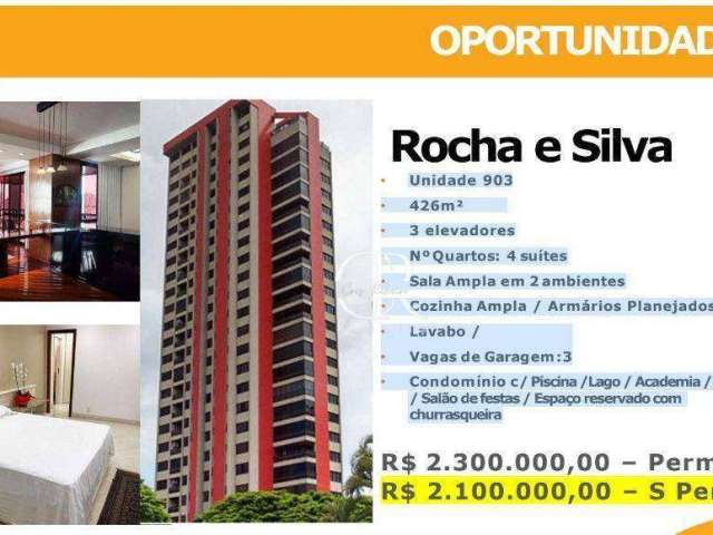 Apartamento com 4 dormitórios à venda, 426 m² por R$ 2.100.000,00 - Centro - Uberlândia/MG