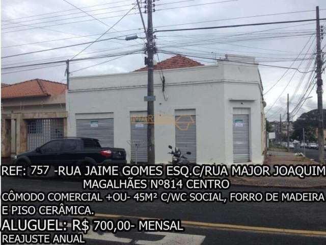 Sala comercial para alugar no bairro Centro - Araguari/MG