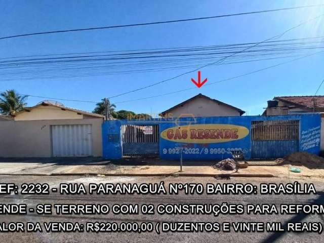 Terreno à venda no bairro Brasília - Araguari/MG