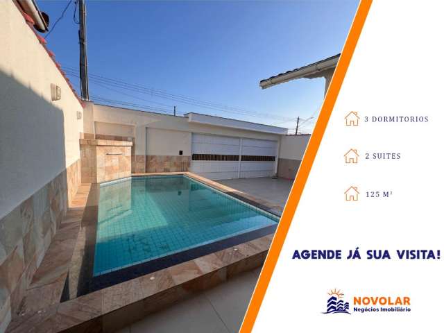 Excelente Casa a 500 metros da praia com Piscina e Churrasqueira