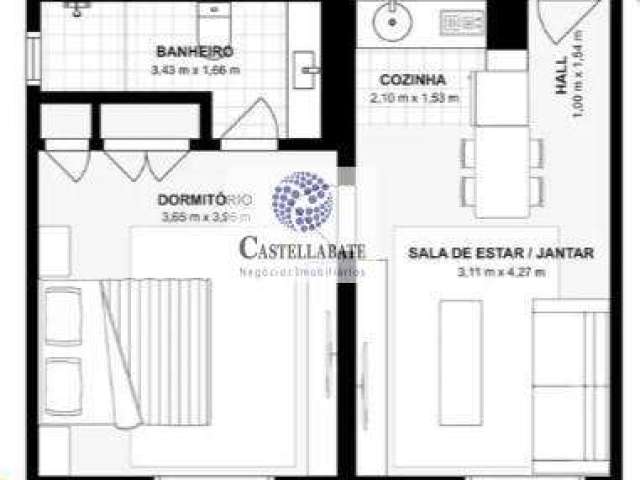 Apartamento para Venda em São Paulo, Jardim Paulista, 1 dormitório, 1 banheiro, 1 vaga