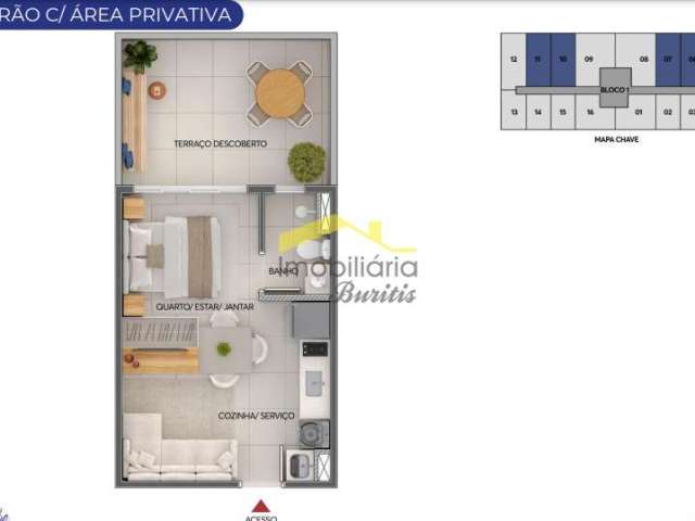 Apartamento com área privativa à venda, 1 quarto, Nova Suíssa - Belo Horizonte/MG