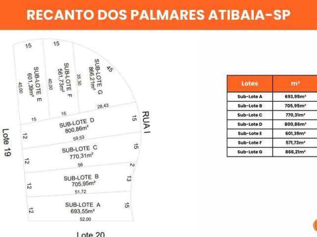 Lotes no recanto dos palmares - bairro do portão