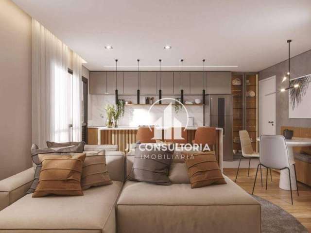 Apartamento Garden com 2 dormitórios à venda, 56 m² por R$ 340.527,33 - Capão Raso - Curitiba/PR