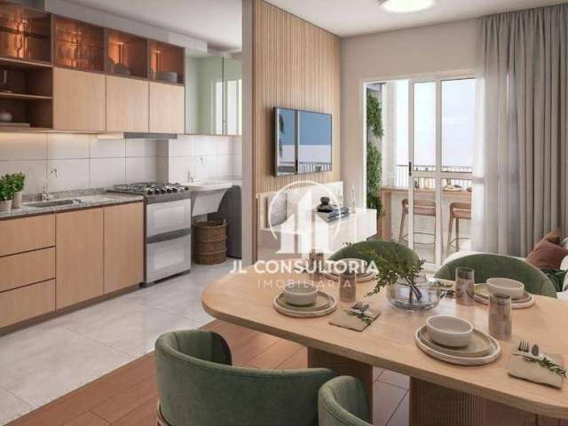 Apartamento com 2 dormitórios à venda, 44 m² por R$ 309.990 - Pinheirinho - Curitiba/PR