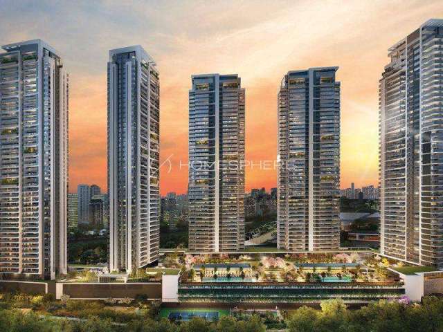 Parque Global Torre Ibirapuera. Apartamento à venda, 260 m², varanda, 4 suítes, 4 vaga e lazer. Av. Marginal Pinheiros, 14500, Real Parque - SP