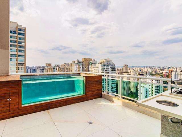 Quartier Campo Belo na Rua República do Iraque, 855. Cobertura à venda Campo Belo 3 quartos, sendo 3 suítes, 280 m², duplex, piscina, área gourmet, 4 vagas e lazer no Condomínio Edifício Quartier Camp