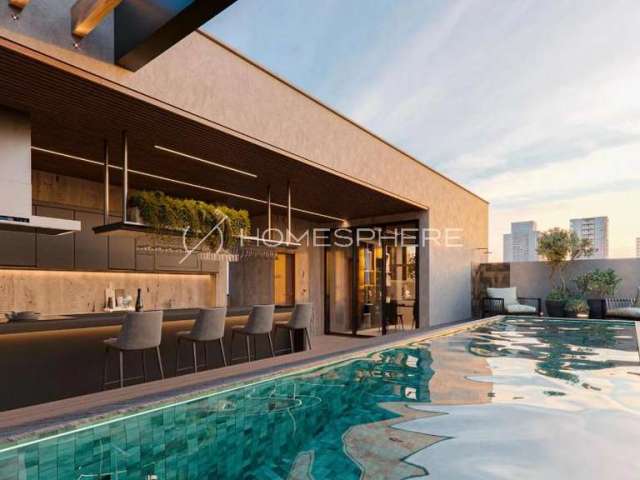 Residenze Borghini Jardim Paulistano. Casas à venda na Rua Ibiapinópolis, 237. Casa com 4 Quartos à Venda, sendo 4 suítes, 718m², piscina privatina e árae gourmet no rooftop, garagem no subsolo e 4 va