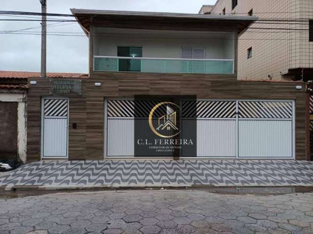 Sobrado novo em condomínio com 2 dormitórios à venda, 54 m² por R$ 350.000 - Vila Guilhermina - Praia Grande/SP