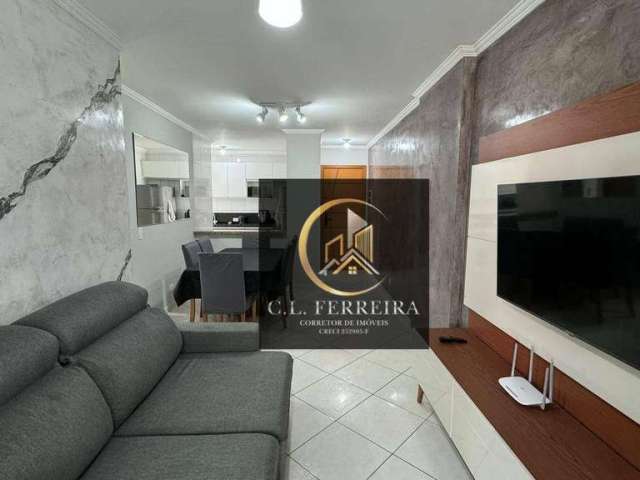 Apartamento Mobiliado com 2 dormitórios à venda, 73 m² por R$ 480.000 - Tupi - Praia Grande/SP