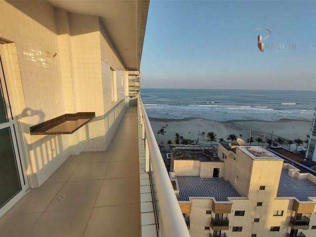 Apartamento à Venda Vista Mar com Três Quartos Varanda Gourmet Piscina na Cobertura Duas Vagas Demarcadas Pagamento Facilitado  Aviação  Praia Grande