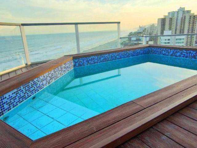 Cobertura com 5 dormitórios Frente Mar com Piscina Privativa por apenas R$ 1.900.000 - Aviação - Praia Grande/SP