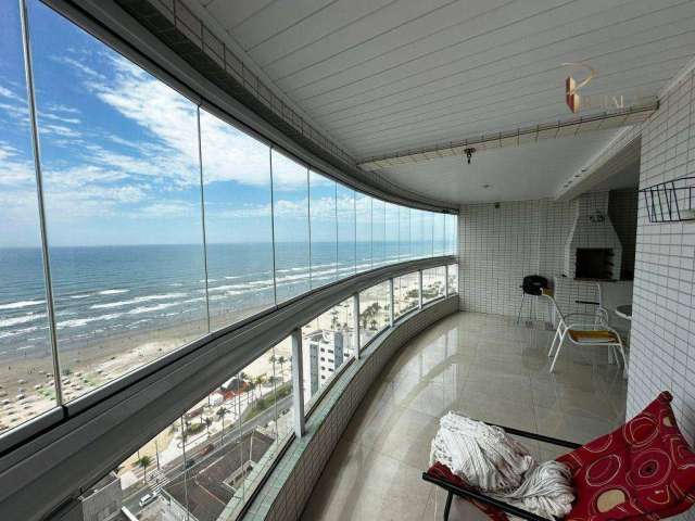 Apartamento Vista Mar  com 4 dormitórios , 198 m² por R$ 1.350.000 - Aviação - Praia Grande/SP