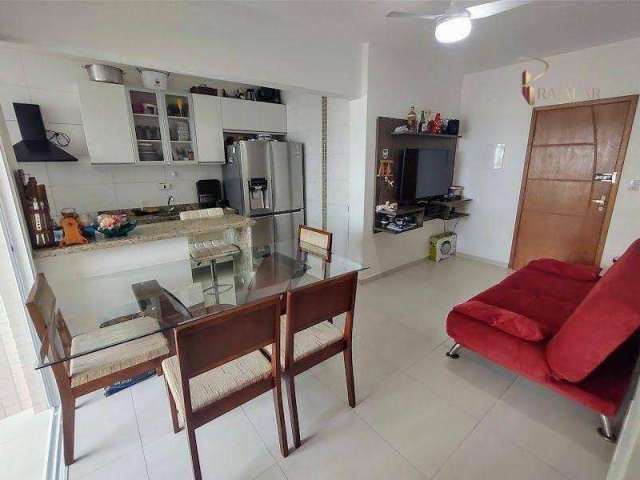 Apartamento em Praia Grande com 1 Dormitório Prédio Frente Mar Caiçara