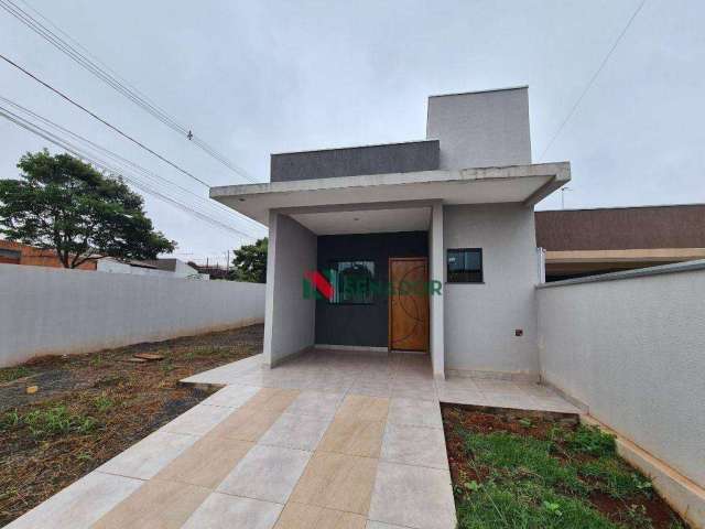 Casa  NOVA com 2 dormitórios à venda, 55 m² por R$ 210.000 - Jardim Água Verde - Rolândia/PR