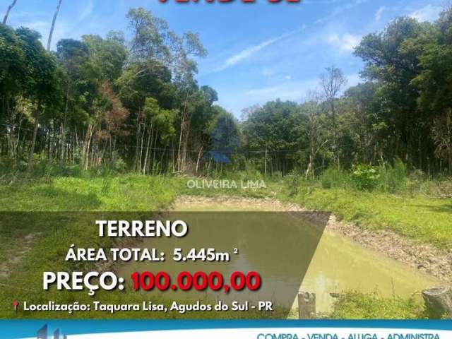 Terreno à venda no bairro TAQUARA LISA - Agudos do Sul/PR