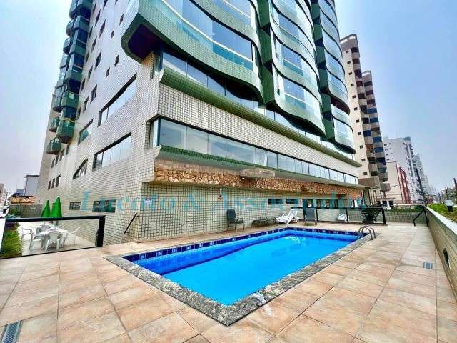 Apartamento à venda em Praia Grande-SP, no Campo da Aviação: 2 quartos, 1 suíte, 1 sala, 2 banheiros, 1 vaga de garagem, 114 m².