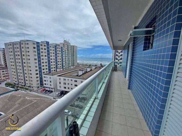 Barato Apartamento 2 dormitórios com vista para o mar Guilhermina Praia Grande