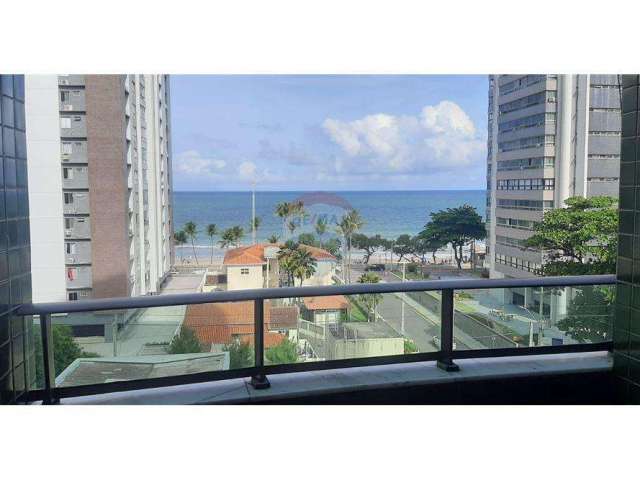 Apartamento em Boa Viagem | 96m² | 2 suítes | 50m da praia -Vista mar | Recife.