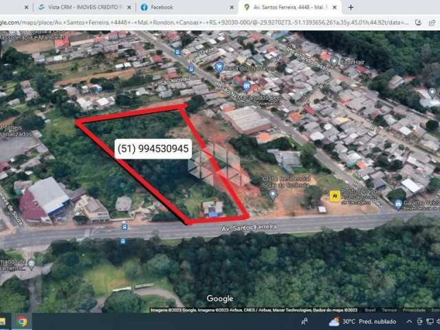 Canoas - oportunidade única - 5.603 m² - na av. santos ferreira. estuda contra propostas e permuta parcial.