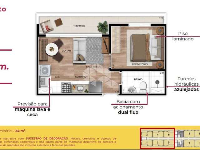 Apartamento em Chácara Seis de Outubro