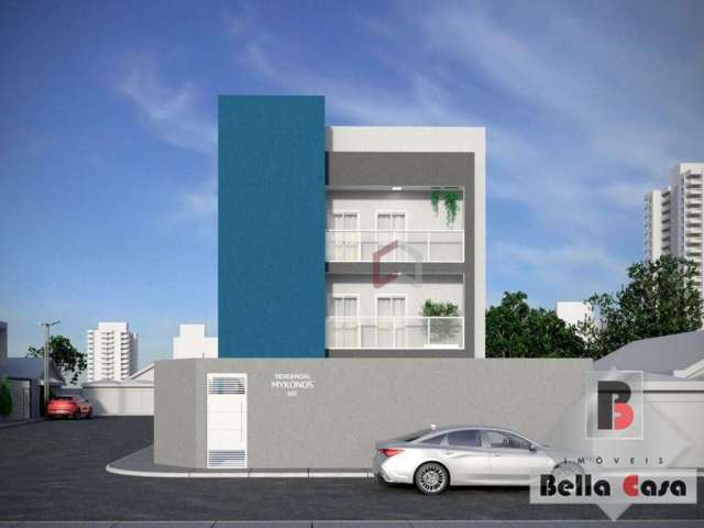 Apartamento com 2 quartos, 43 m², à venda por R$ 265.000