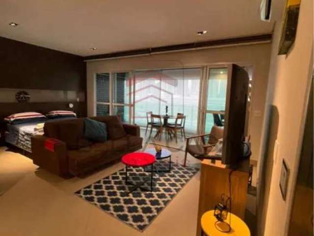 Flat em frente ao Shopping Anália Franco, 55 m2, 01 quarto, ar condicionado, varanda e 02 vagas